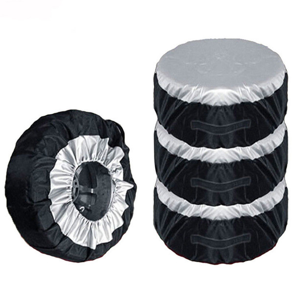 Tire Cover Case Car Spare Tire Cover Storage Bags Carry Tote Polyester For Cars Wheel Protection Covers 4 Season