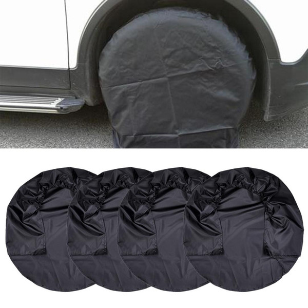 4pcs Set Wheel Tire Covers for RV Truck Car Camper Trailer Useful Black Pro Hot