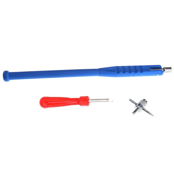 Car Tire Valve Repair Set Tire Valve Core Removal Tool Stem Puller 4-way Tool Car Repair Set Stying