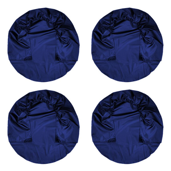 Truck Wheel Tire Covers Useful Black Car Trailer 32'' Diameter Oxford Fabric Royal Blue Pro