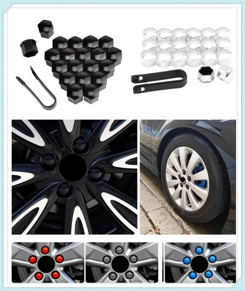 20pcs car wheel cover screw protector nut dustproof 17 19 21mm for Transit Ranger Mustang Ka Fusion Focus F-150