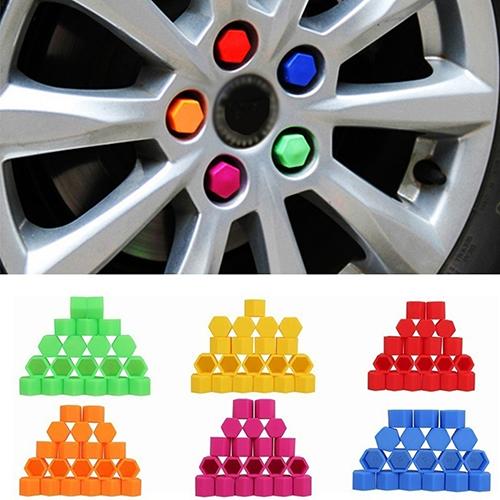 20 Pcs/set hot sale 19mm Silicone Car Wheel Nut Screw Cover Car Rims Exterior Bolt Caps