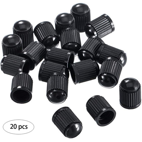 Tire Valve Stem Dust Caps Covers Home, Outdoor, etc Car Motorbike 20 Pcs Trucks Bike Bicycle Black