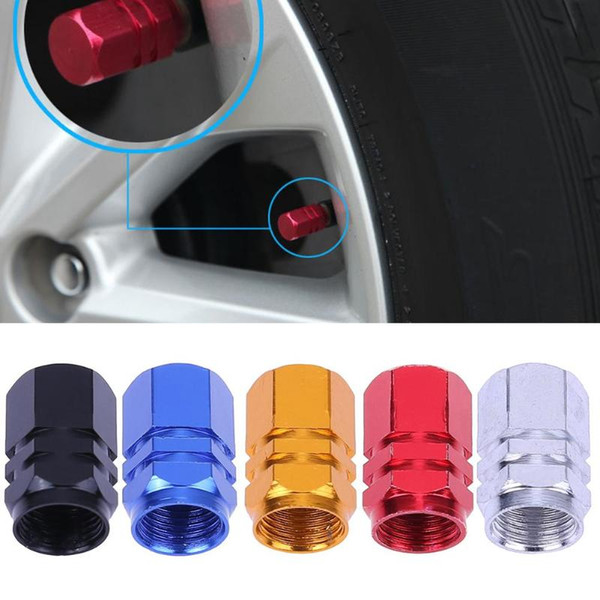 4pcs Car Wheel Tire Valve Air Caps Stem Covers Bicycle Tire Valve Cap Car Wheel Styling Round Auto Airtight Stems Dust Cover