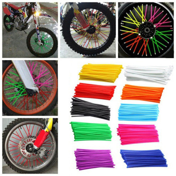 36Pcs/Pack Motorcycle Bike Wheel Spoke Wraps Rims Skin Cover Protector Decor