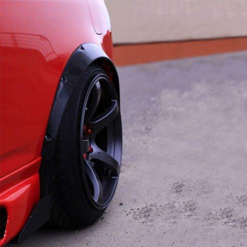 4PCS Flexible Black Polyurethane Car Automobile Exterior Fender Flares Stocking