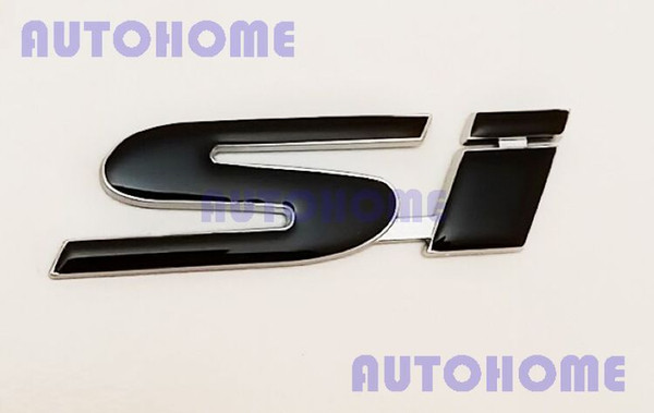 4X BLACK SI Trunk Logo Emblem Decal CRX Del Sol Self-Adhesive order<$18no track