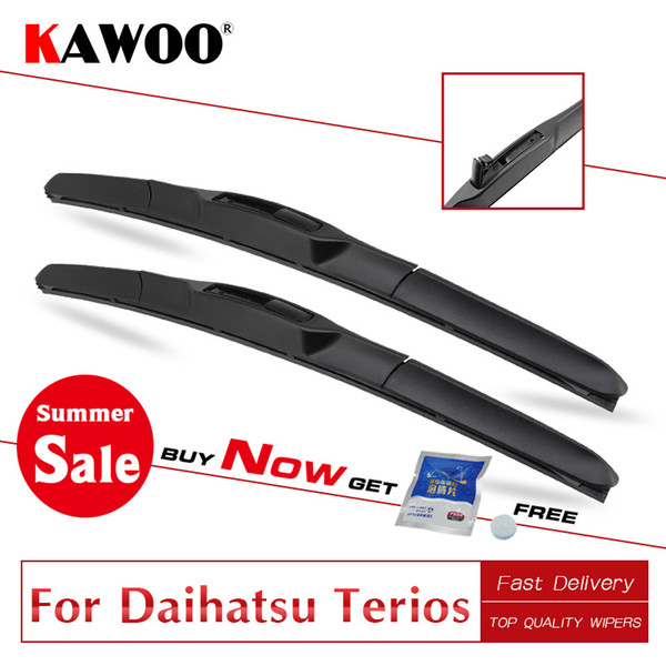 KAWOO Auto Windshield Hybrid Wiper Blades for Daihatsu Terios Fit Hook Arms Car Model Year From 1997 1998 1999 2000 2001 to 2017