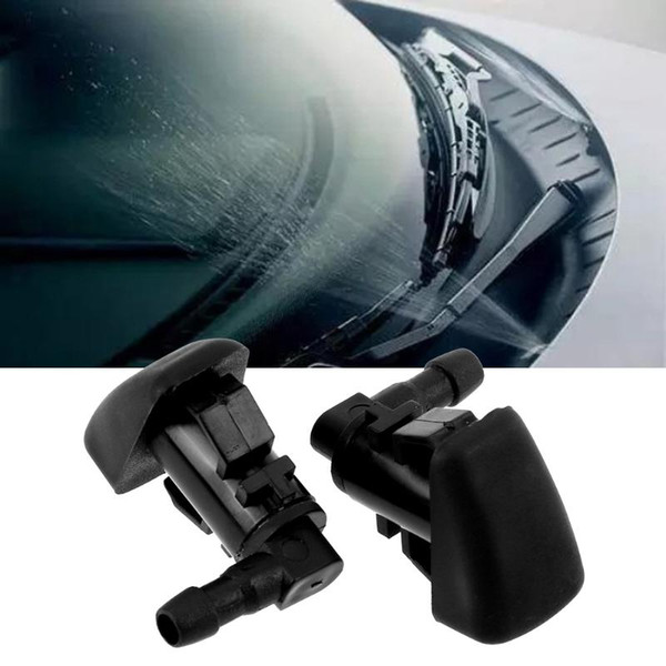 2 Pcs/pair Windshield Wiper Washer Fluid Jet Nozzle Kit for 2008-2012 Hatchback Sedan Black Car styling Windshield Wash New