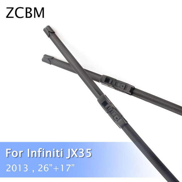 ZCBM Car Windshield Wiper Blades for Infiniti JX35 2013 Hook Type Front Wipers 26 + 17 inches 2pcs a set