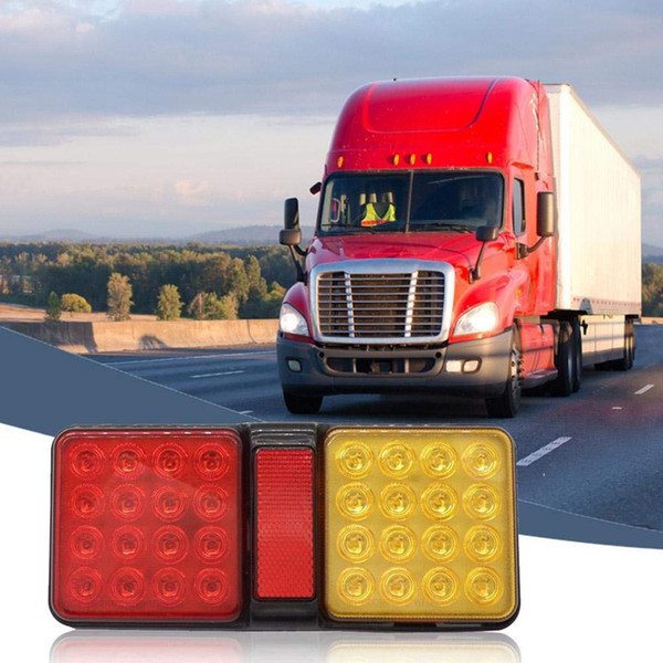 Trailer Rear Lights 2 Pack 32 Led 12V Waterproof Truck Tail Light Brake Parking Turn Tail Lights Indicator Lamp Reverse Applic