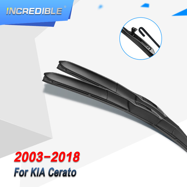 INCREDIBLE Hybrid Wiper Blades for KIA Cerato Fit Hook Arms Model Year from 2003 to 2018