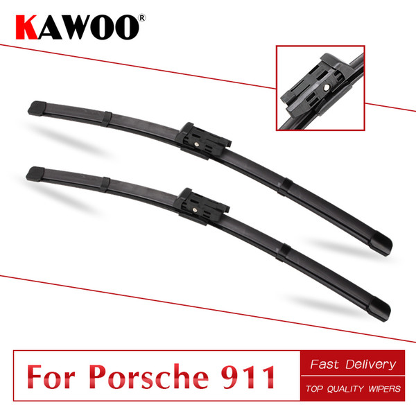 KAWOO For 911(996&997&991),Model Year From 1997 To 2022Car Rubber Windcreen Wiper Blades Fit Push Button/U Hook Arms