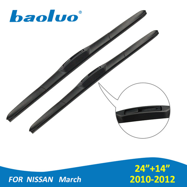 BAOLUO Windshield Wiper Blades For Nissan March 2010-2012 24