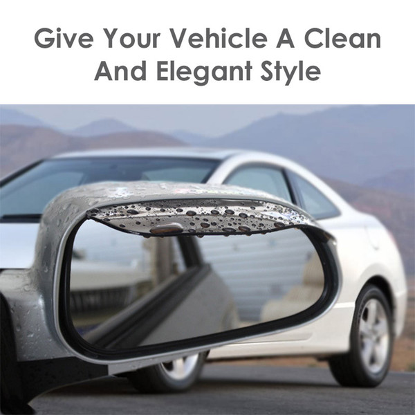 1Pair Auto Car Rearview Mirror Rain Blades Generic Car Back Mirror Eyebrow Rain Cover