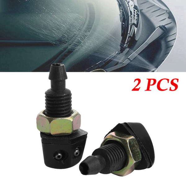 4Pcs Car Window Washer Sprayer Nozzle Black Plastic Universal Car Vehicle Front Windshield Washer Spray Nozzle High Quality