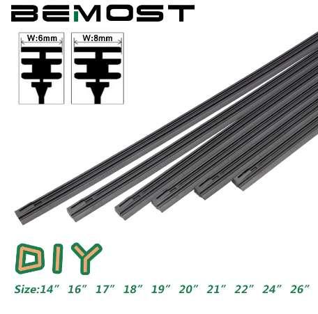 BEMOST Car Windshield Wiper blade Insert soft Natural Rubber Strip strips (Refill) 8mm 6mm Soft 14