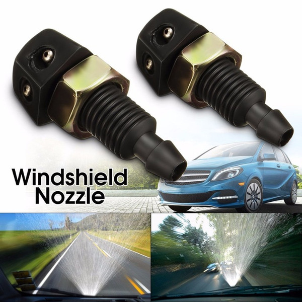 2Pcs Car Vehicle Front Windshield Washer 2Pcs Universal Car Front Windshield Wiper Washer Sprayer Jet Nozzle Replacement