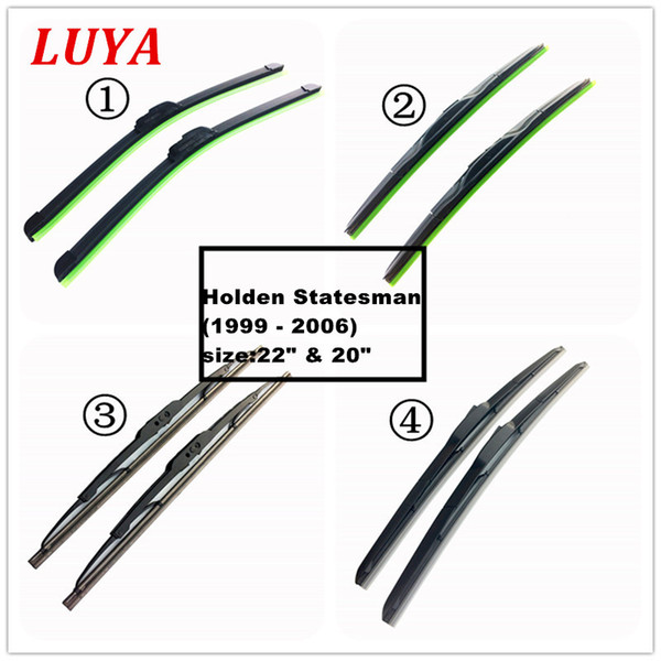 LUYA Four kinds of wiper Blade in Car windshield wiper For Holden Statesman WH WK WL (1999 - 2006) size:22