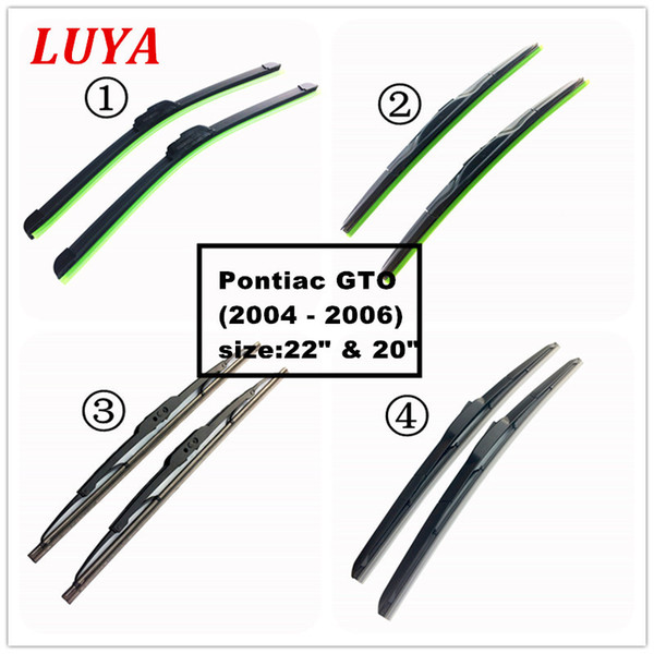 LUYA Four kinds of wiper Blade in Car windshield wiper With Soft Natural Rubber For Pontiac GTO (2004 - 2006),size:22