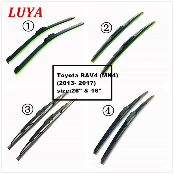 LUYA Four kinds of wiper Blade in Car windshield wiper For Toyota RAV4 (MK4) (2013- 2017) size:26