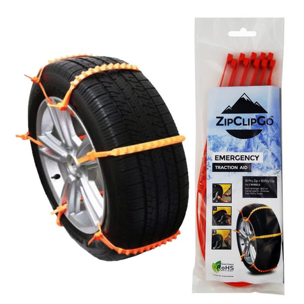 Simple skid proof chain, portable and practical Car Tire antiskid belt without tool installationTire