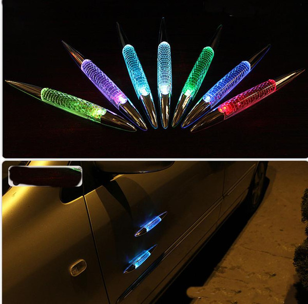 Solar burst flash warning lights shark fin anti rub anti collision Lamps door Colorful car led light for ATS BLS CTS Escalade