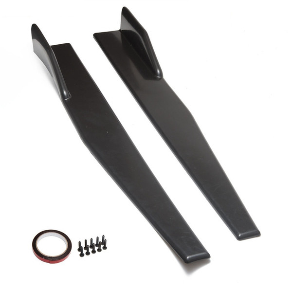 EPMAN -Car Racing Stuling 1Pair Universal Black Side Skirt Rocker Splitters Winglet Wings Canard Diffuser EPCQ86BK