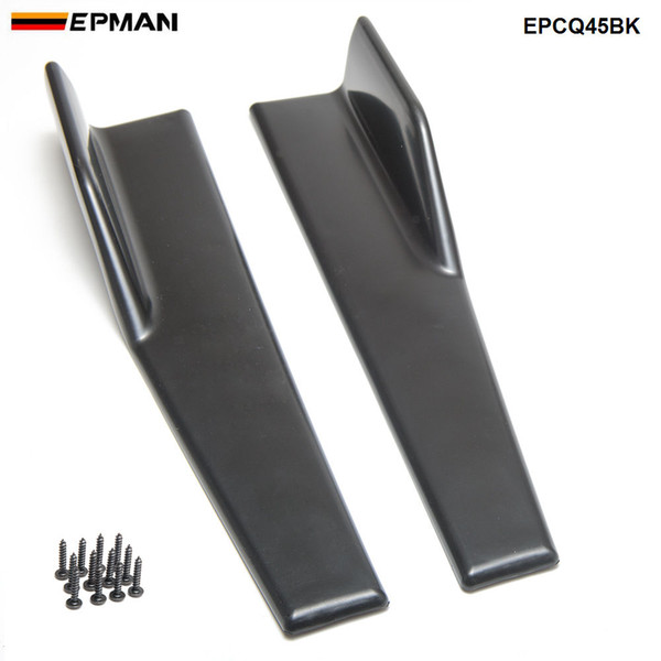 EPMAN car RACING 2PCS Black Car Side Skirt Rocker Splitters Winglet Shovel Anti-Scratch Winglet Pretty EPCQ45BK