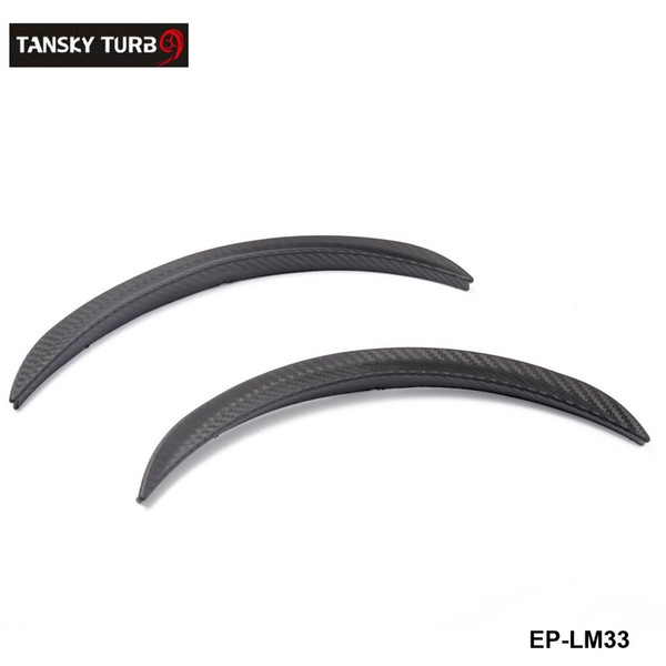 TANSKY - 1 Pair Carbon Fiber Style Fender Flare Wheel Lip Body Kit Universal For Car Truck EP-LM33