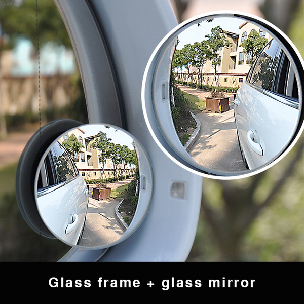 Universal 2pcs Car Rear View Mirror HD 360 Degree Safety Wide Angle Blind Spot Auto Rearview Mirror Parking Round Convex Accessories