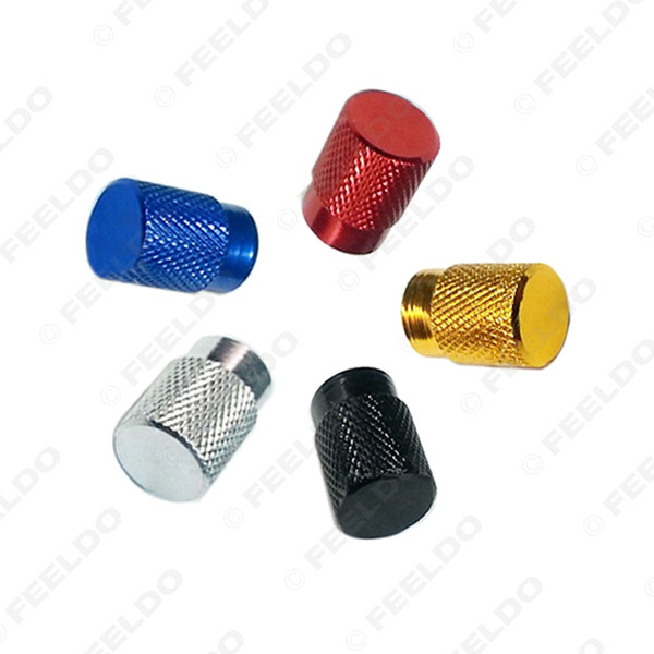 4 PCS /set Aluminum Alloy Car Wheel Tire Valve Stem Caps Dust Covers 5-Color SKU #5483