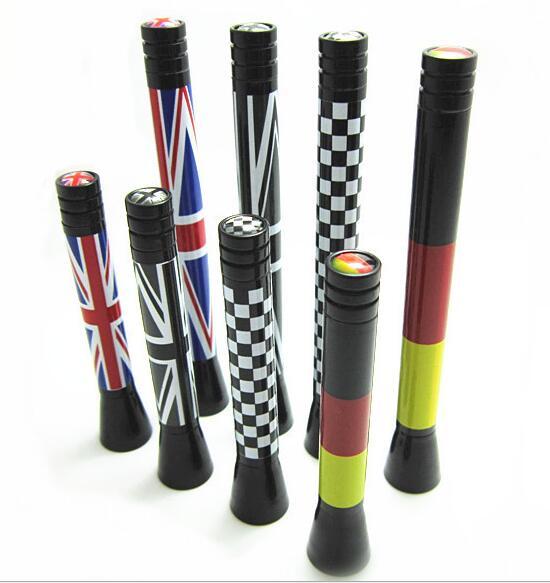 2017 Brand New 107mm Union Jack England Flag Germay Flag Carbon Fiber Grid Car Antenna [77mm available] F1 flag