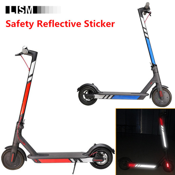 Safety Reflective Stickers For Mijia M365 Electric Scooter Accessories Reflective Styling Strip Night Protective Warning