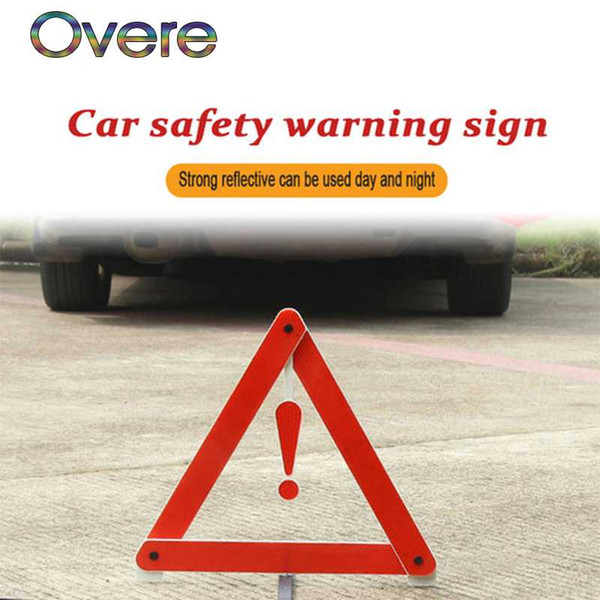 Overe 1Set Car Reflective Triangle Sign Warning Board For E60 E36 E46 E90 E39 E30 F30 F10 F20 X5 E53 E70 E87 E34 E92 M