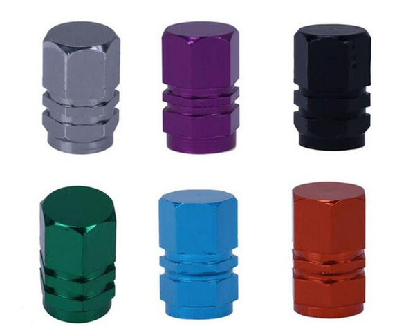 Colorful Aluminum Tire Valve Cap Automobiles Hexagon Car-styling Wheel Tyre Valve Caps Auto Decorative Accessories