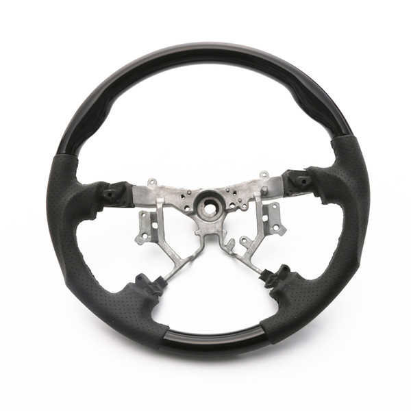 wholesale Black Wooden+Leather Steering Wheel For HIACE 200 Car Accessories Styling