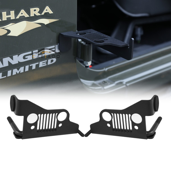 Solid Steel Black Foot Rest Kick Panel Foot Pegs for 2007-2017 Jeep Wrangler JK & Unlimited