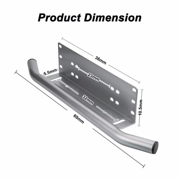 Black Bull Bar Front Bumper License Plate Mount Bracket Holder Offroad Day Light Bar For Off-Road Light LED Work Lamps