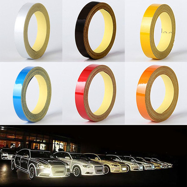 Night Car Warning Reflective Tape 1cm*5meter Automotive Body Motorcycle Decoration Reflective Strips