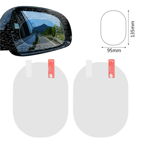 2PCS/Set Anti Fog Membrane Anti-glare Waterproof Rainproof Car Mirror Window Clear Film Car Sticker