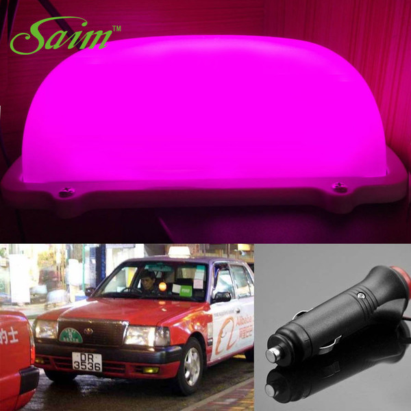 12V Taxi Cab Magnetic Base Roof Topper Top Car Pink LED Sign Light Lamp