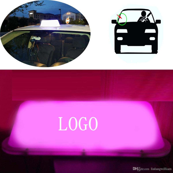 35 CM Taxi Cab Sign Roof Top Topper Car Bright Light Strong Magnet PINK for taxi drivers