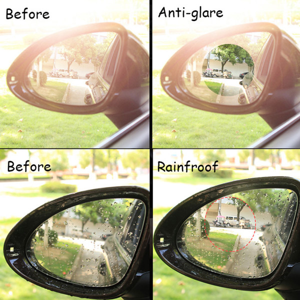 2pcs Anti-Fog Film On Car Rearview MirrorSticker On Car Goods Anti-Mist Rainproof Window Stickers Film For Auto Accessories Car