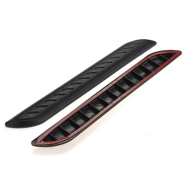 Dewtreetali Plastic 2pcs Black Rubber Bumper Corner Guard Protector For Car Auto Decoration Strip Car Styling