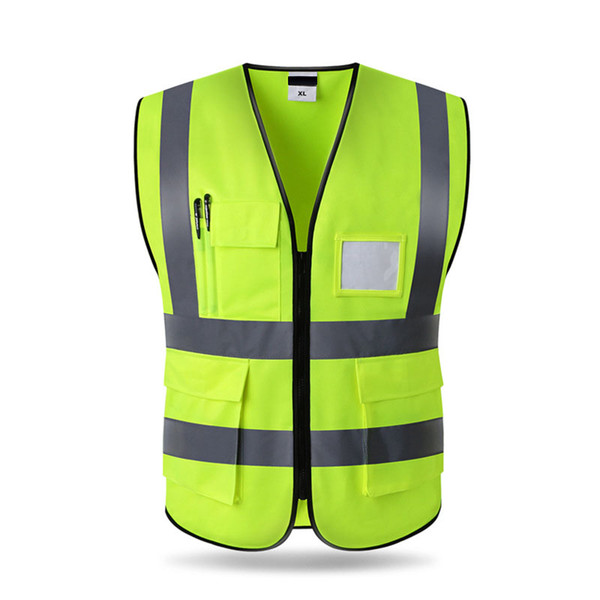 CHIZIYO NEW Unisex High Visibility Reflective Multi Pockets Construction Safety Vest Working Clothes Outdoor Safety Clothing