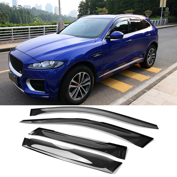 Fit For Jaguar F-PACE 2016-2019 Car Window Visor Sun Rain Guard Vent Shade 4pcs set Car styling accessories