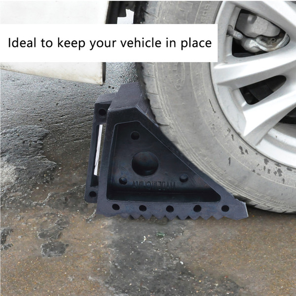 Rubber Car Wheel Chock Stop Cushion Non-skid Road Barrier Block Tool Heavy Duty 3 Ton for Car