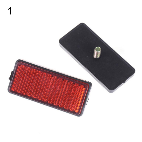 2Pcs Rectangle Round Car Motorcycle Bike Caravan Lorry Screw On Safety Reflector Car Reflector