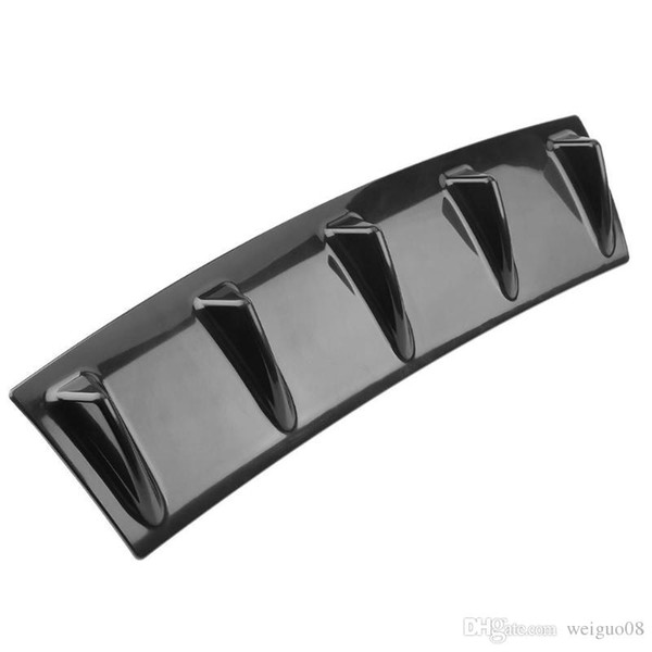 ABS Universal Car Lower Rear Body Bumper Lip Diffuser Spoiler 5 Fin Car Back Bumper Lip Deflector Splitter Car-Styling